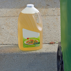 cooking oil at curb