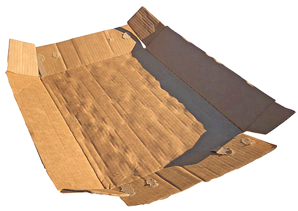 cardboard flattened