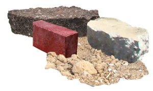 asphalt cement brick sand